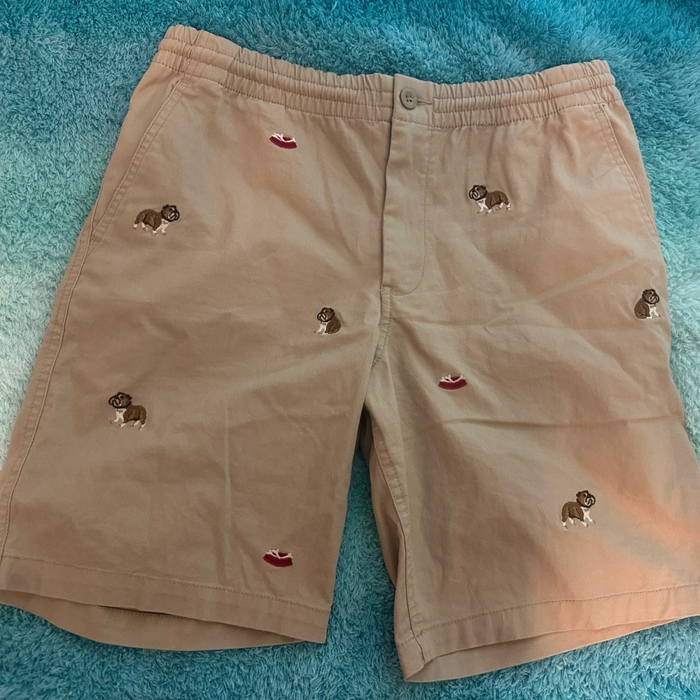 Ralph Lauren Polo Prepster Embroidered Chino Short BULLDOGS Boys Sz 18